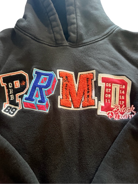 Black Pyramid Other - Black Pyramid Black Hooded Crewneck with Striped Hem
